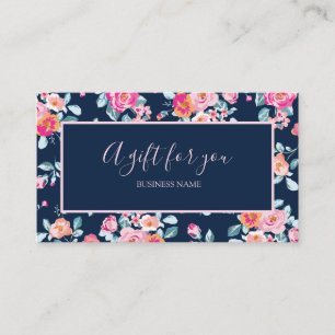 Un certificat cadeau de fleurs de roses roses pour