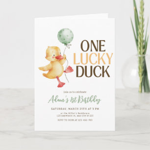 Un chanceux canard Invitation d'anniversaire, Anni