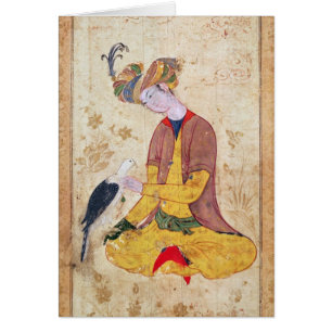 Un chasseur frottant son faucon