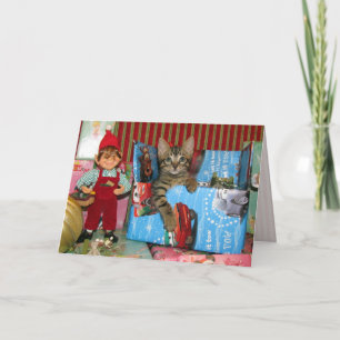 Un chaton est un cadeau - Chat / Carte de Noël Kit