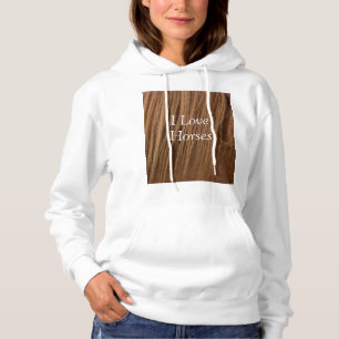Un cheval Mane I Love Cheval Sweat - shirt à capuc