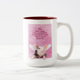 Un Chien Croyait Une Mug À Café À Deux Tons
