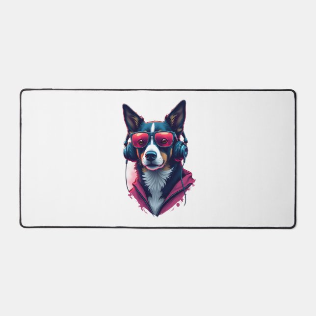 Un chien Habu portant lunettes de soleil et casque (Recto)