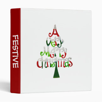 Un classeur d'arbre de Noël très heureux