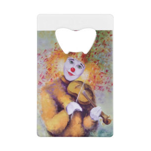 Un clown doux jouant du violon