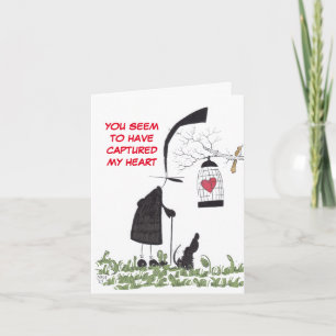 Un coeur capturé Carte de Saint Valentin