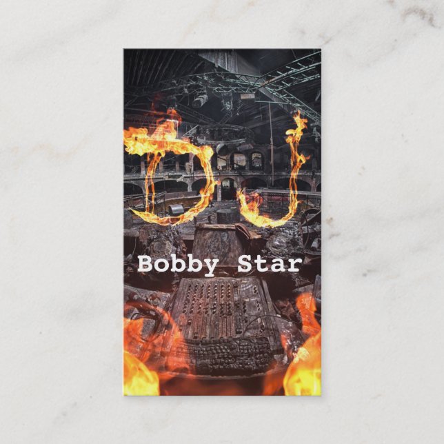 Un cool DJ a brûlé le carte de visite initial de (Devant)