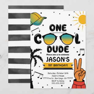 Un Cool en verre solaire Invitation Anniversaire