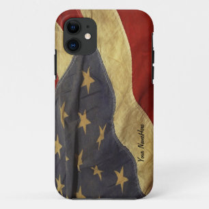 Un coque iphone de script personnel du drapeau amé