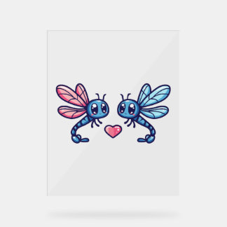 Un couple de libellules amoureux de l'animal Saint