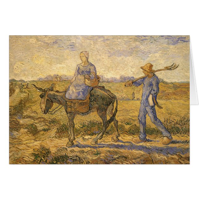 Un couple paysan va au travail par Vincent van Gog (Devant horizontal)