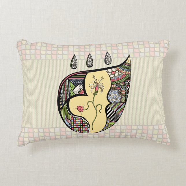 Un Coussin Accentué de Fleur Intérieure (Devant)