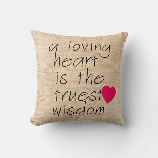 Un Coussin de coeur amoureux avec coeur (Recto)