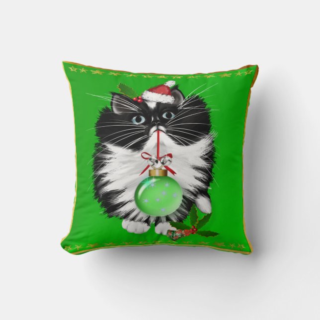 Un coussin de Joyeux Noël de smoking (Recto)