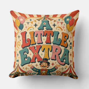 Un Coussin Décoratif Vintage Cirque Rétro « A Litt