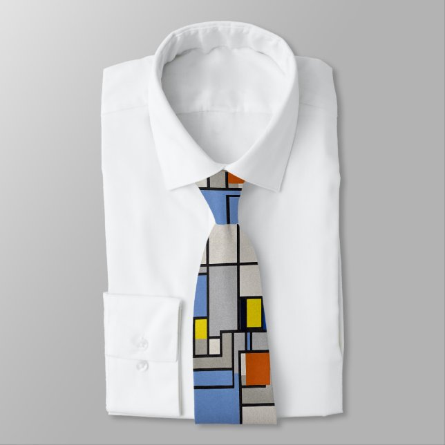 Un cravate au design inspiré de Mondrian : Un desi (Attaché)