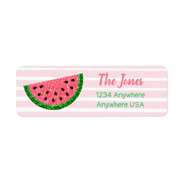 Un dans un melon, étiquettes de adresse de pastèqu (Devant)