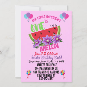 Un Dans Un Melon Watermelon Invitation Anniversair