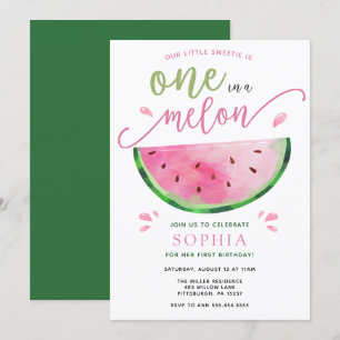 Un dans un Melon Watermelon Invitation d'anniversa
