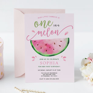 Un dans un Melon Watermelon Invitation d'anniversa
