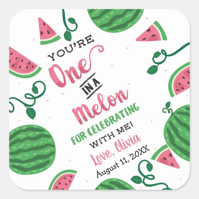Un Dans Un Sticker Melon, Watermelon (Devant)