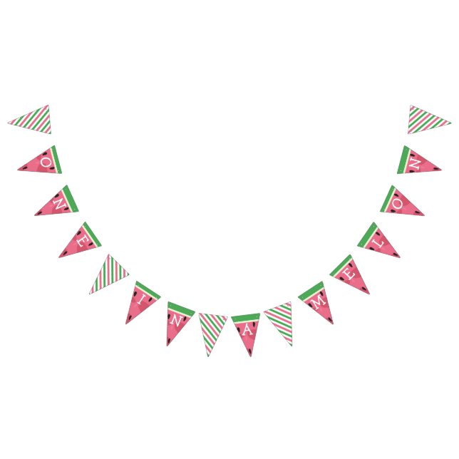 Un Dans Une Bannière D'Anniversaire Melon (Tout)