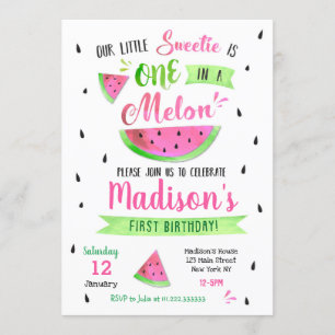 Un dans une invitation de fête d'anniversaire de