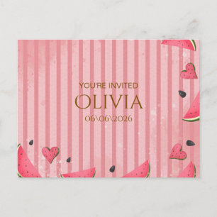 Un dans une invitation pour un premier anniversair