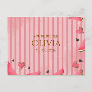 Un dans une invitation pour un premier anniversair