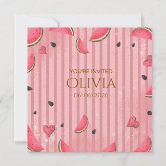 Un dans une invitation pour un premier anniversair