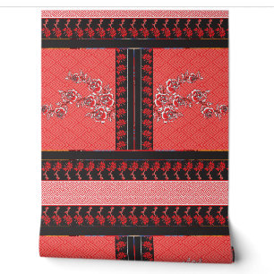 un design de papier peint rouge et noir