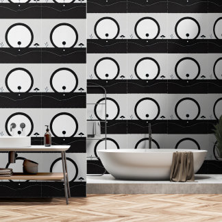 Un design minimaliste de papier peint noir et blan