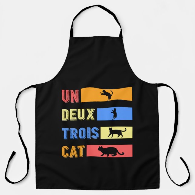 Un Deux Trois Cat Apron (Front)