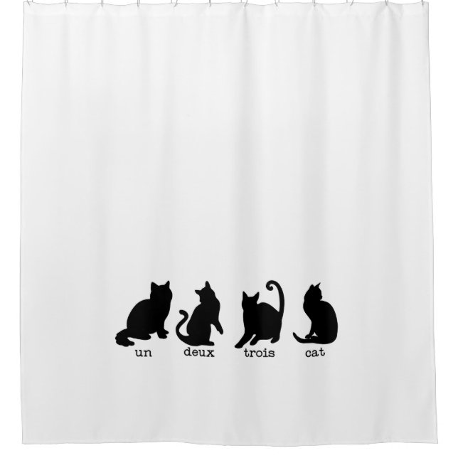un deux trois cat black silhouette cats bathroom (Front)