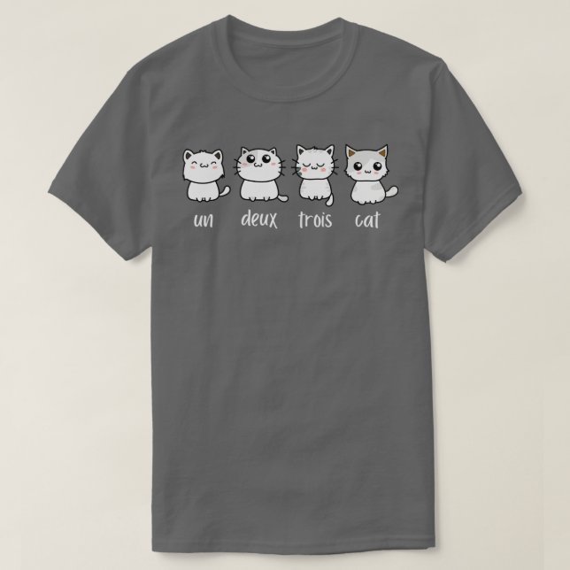 Un Deux Trois Cat Essential TShirt  (Design Front)