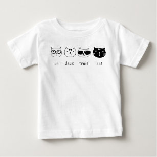Un Deux Trois Cat,Un Deux Trois Cat / French Cat Baby T-Shirt