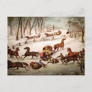 Un déversement sur la carte de vacances de neige