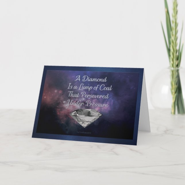 Un diamant est une carte de note de motivation pou (Devant)
