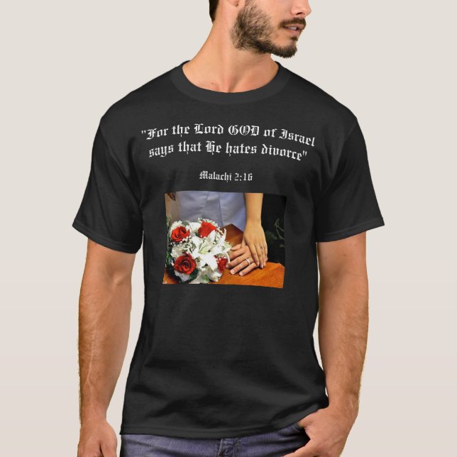 Un DIEU déteste le T-shirt de divorce (Devant)
