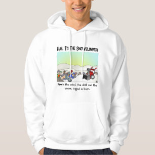 Un Dieu est né Sweat - shirt à capuche blanc des h