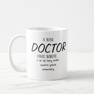 Un Docteur Sage Écrit Une Fois Mug ・ Docteur Idées