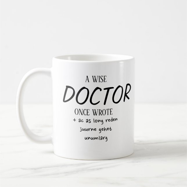 Un Docteur Sage Écrit Une Fois Mug ・ Docteur Idées (Gauche)