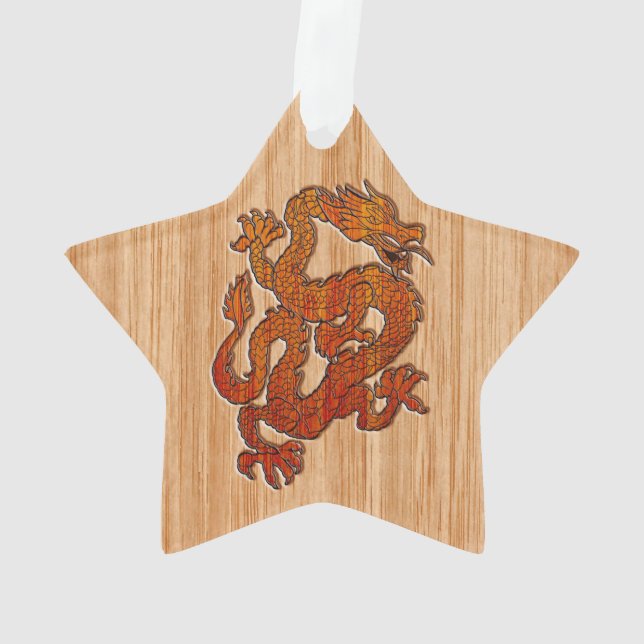 Un dragon dans le style en bambou (dos)