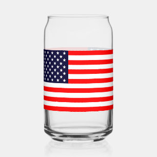 Un drapeau américain peut verre simple ou des verr
