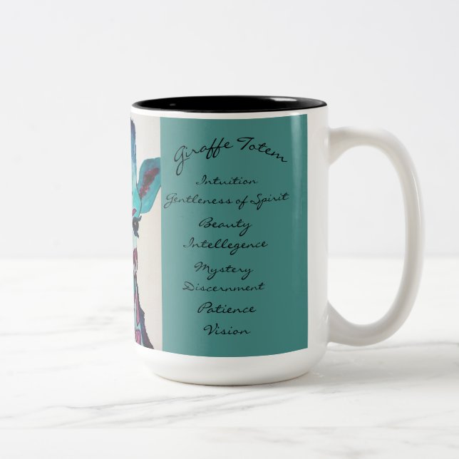 Un d'une tasse de café aimable de totem de girafe (Droit)
