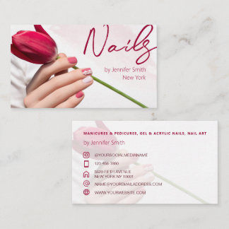 Un élégant carte de visite Nail Salon