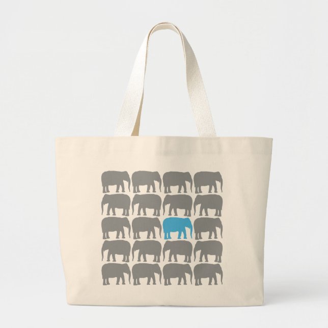 Un éléphant bleu dans le sac à dos (Devant)