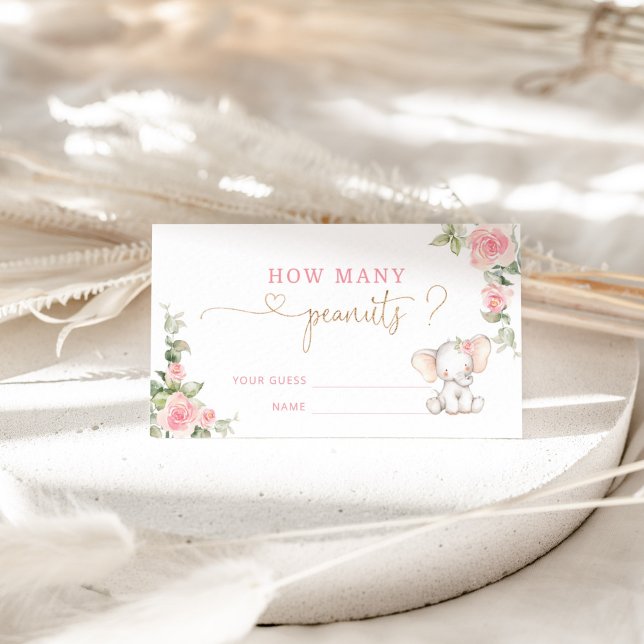 Un éléphant rose devine combien de cartes cacahuèt (Créateur téléchargé)