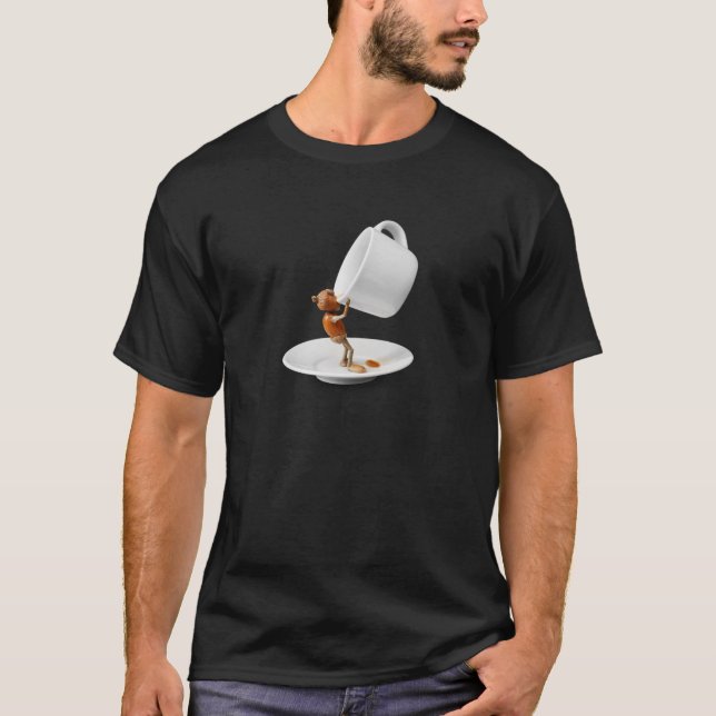 Un elfe de maïs boit mon T-shirt café (Devant)