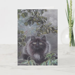 Un endroit calme - Carte de voeux pour chat et Spi